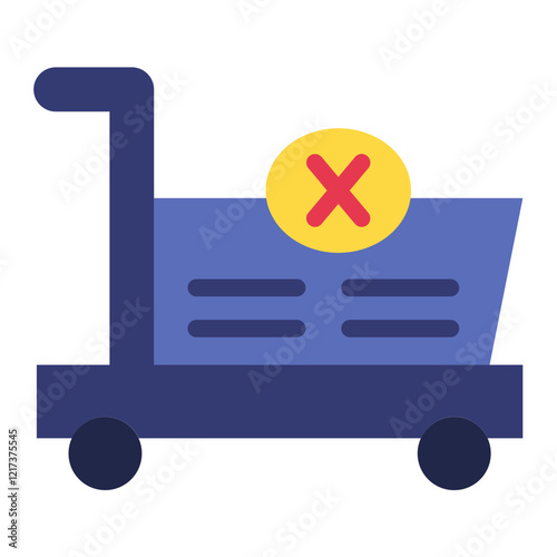 Cart Declined Icon Style