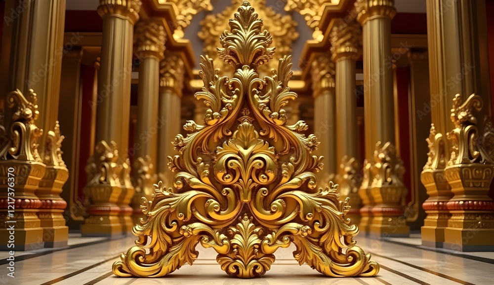 Fototapeta premium Gold decorative palace 