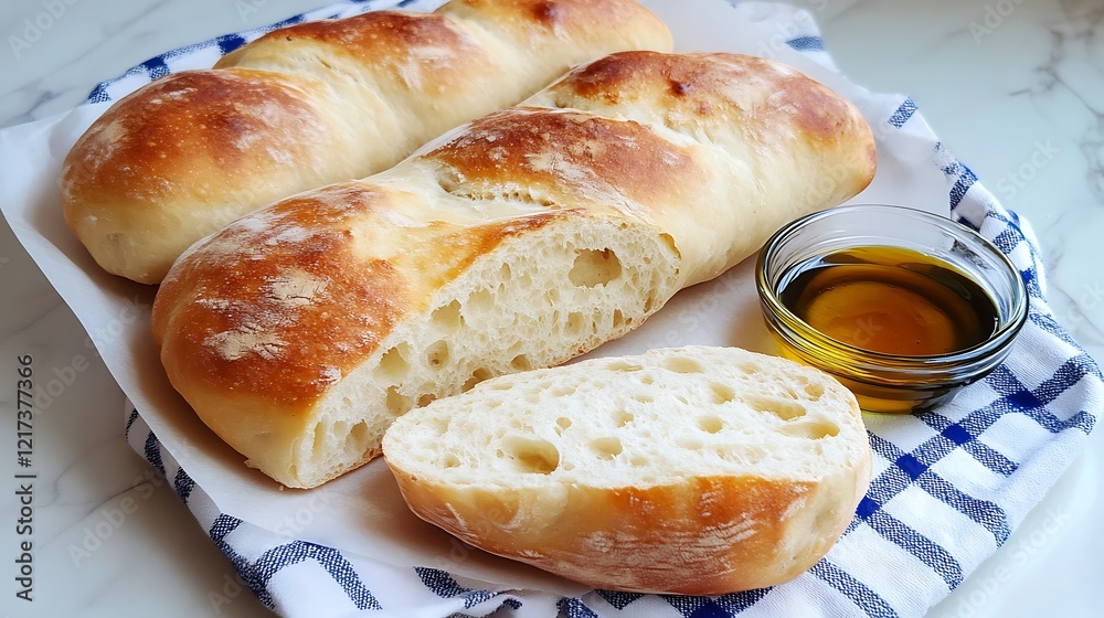 Crusty Bread, Olive Oil, Bakery Food - Rustic food photography Crusty Bread, Olive Oil, Bakery Food - Rustic food photography