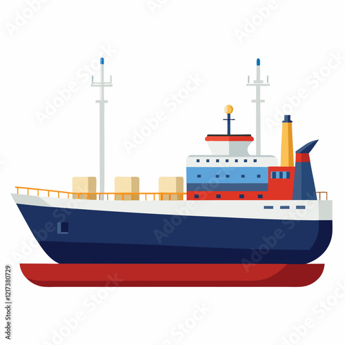 ship isolated on white