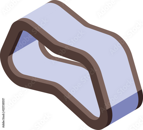 Isometric bobsleigh track is winding through snowy landscape, showcasing winter sports infrastructure
