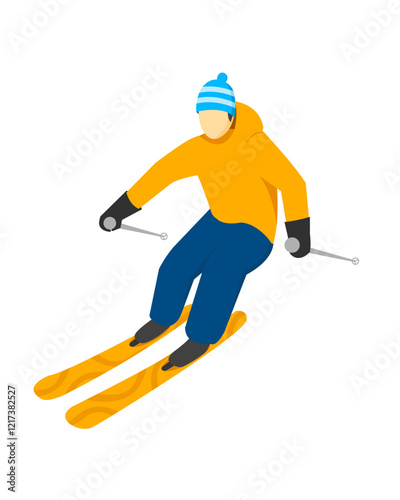 skier with snowboard play game sport winter