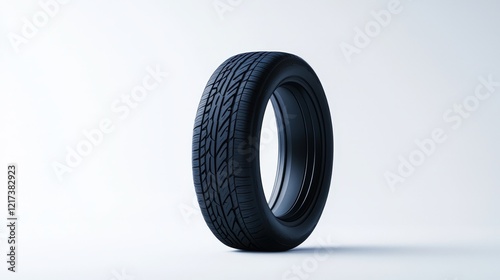 Airless tire on a white background showcasing modern design and innovation in tire technology photo