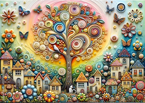 "Jardines Encantados: Casas y Flores de Ensueño"