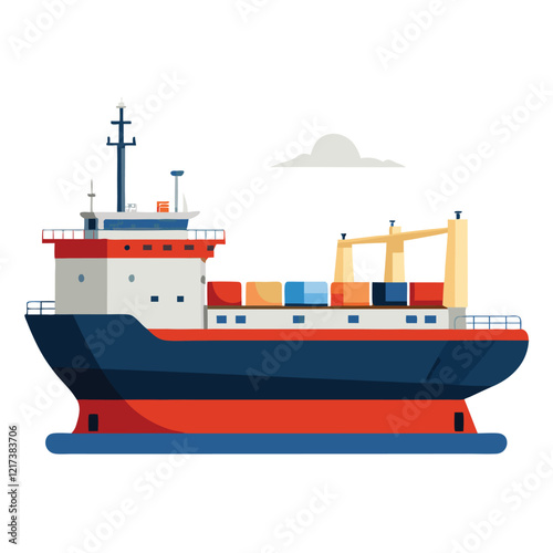 cargo ship in the sea
