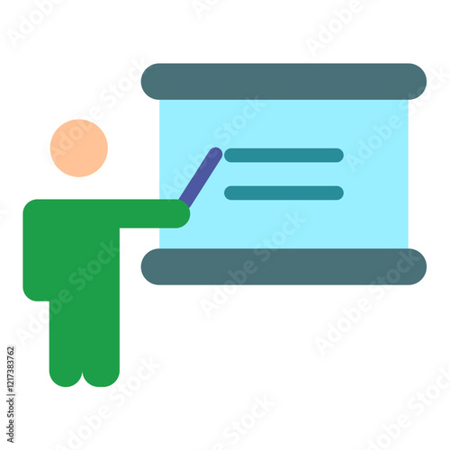 Teacher Tutoring Icon Style