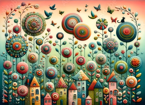 "Jardines Encantados: Casas y Flores de Ensueño"