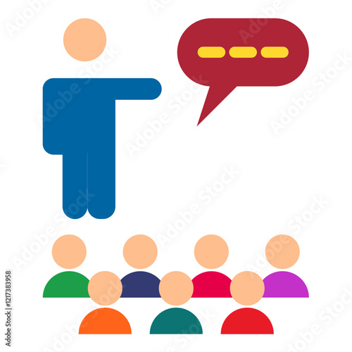 Teacher Conference Icon Style