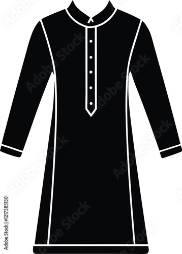 Kurta silhouette vector illustration