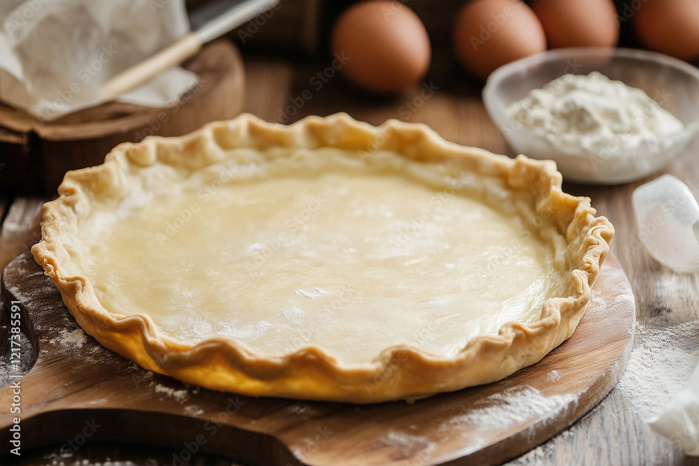 Butter pie crust in pie plate, ready for filling Butter pie crust in pie plate, ready for filling
