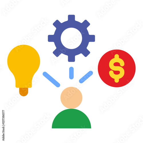 Entrepreneurship Icon Style