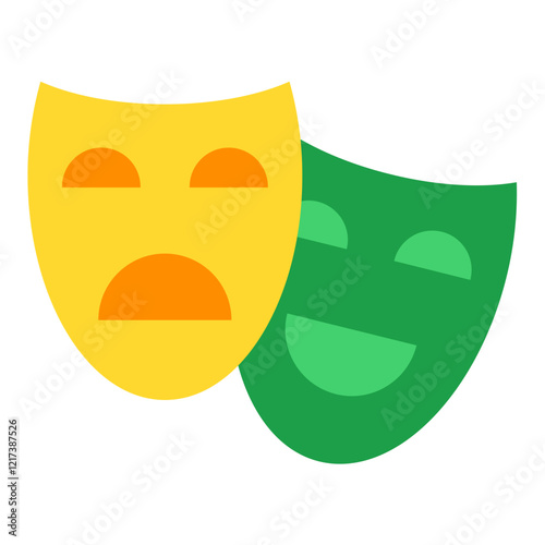 Theater Masks Icon Style