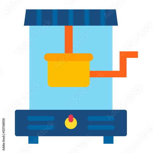 Popcorn maker Icon Style