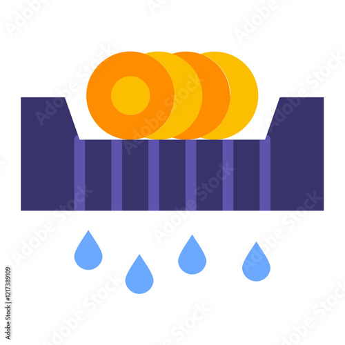 Dish drainer Icon Style