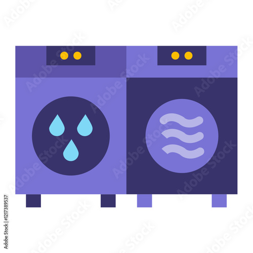Stackable washer Icon Style