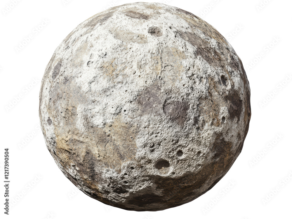 Isolated Moon Rock or Planet with Craters Isolated Moon Rock or Planet with Craters