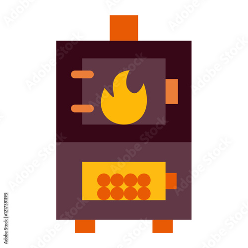 Pellet fireplace Icon Style