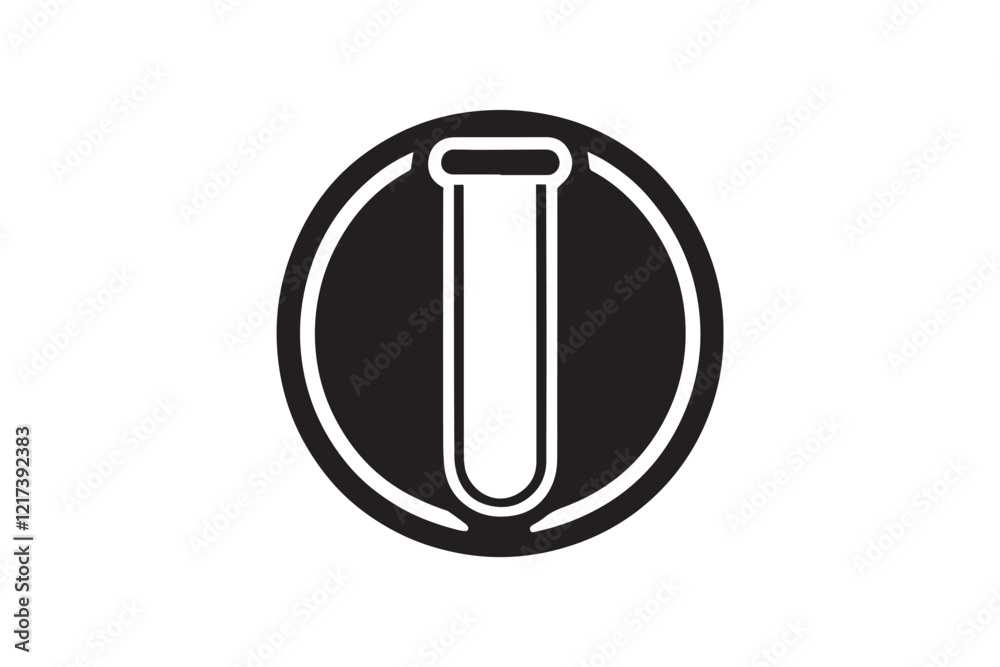 black and white simple test tube vector silhouette black and white simple test tube vector silhouette