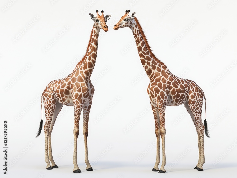 Fototapeta premium Giraffe Face to Face