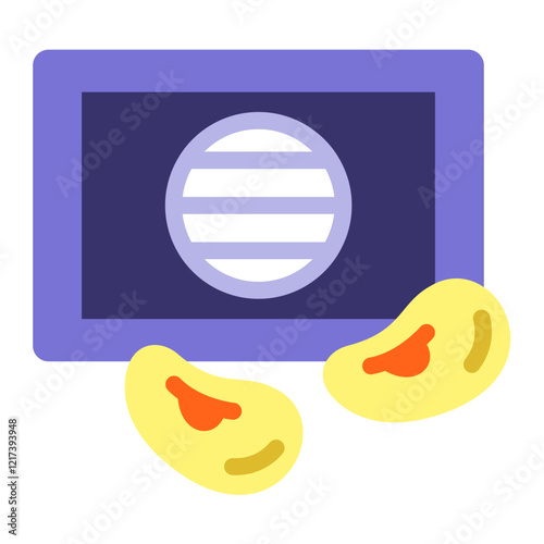 Electric White Bean Slicer Icon Style