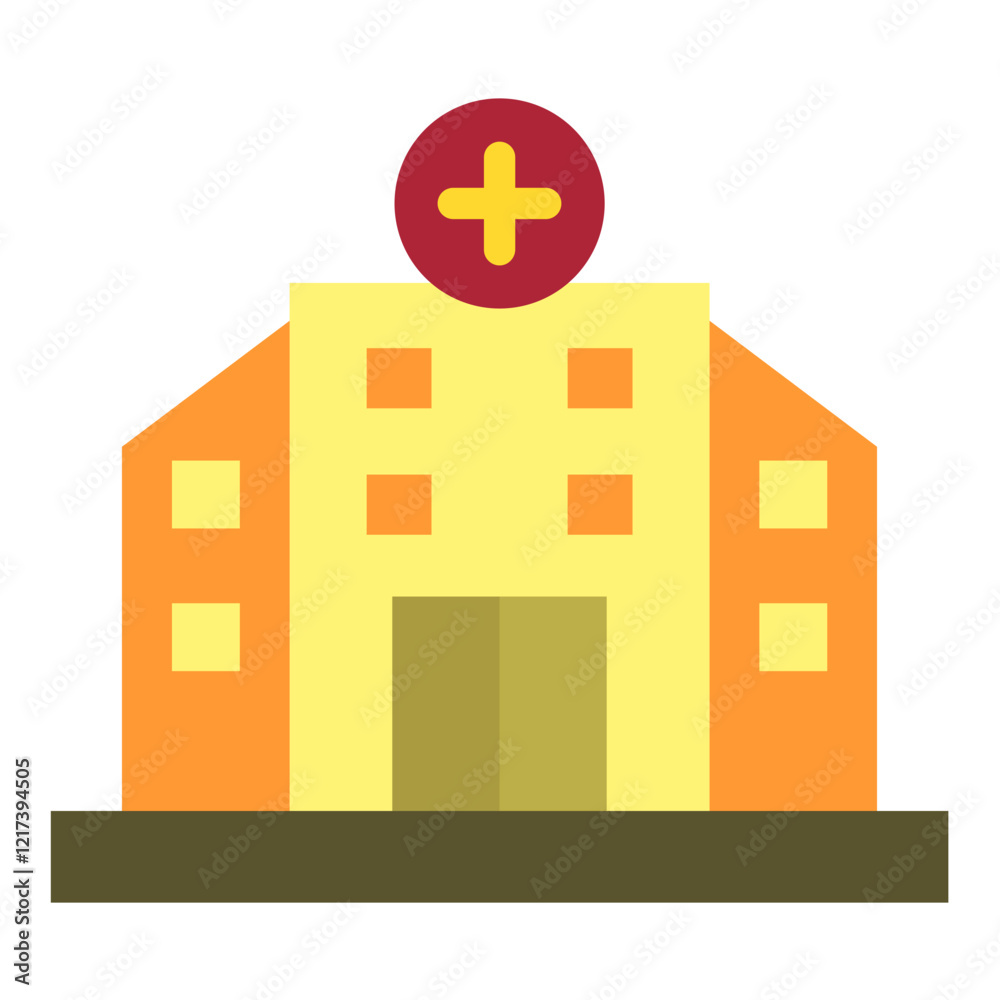 Vector Design Hospital Building Icon Style Vector Design Hospital Building Icon Style