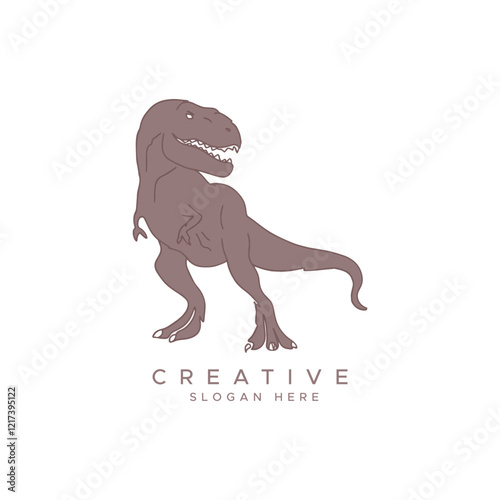 Illustration Vector of dinosaurus hand Draw Design 