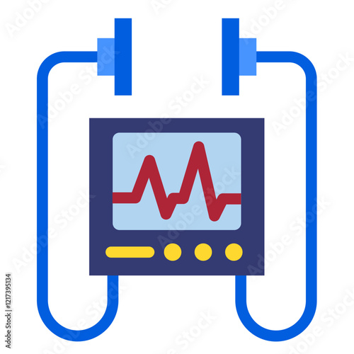 Vector Design Defibrillator Icon Style
