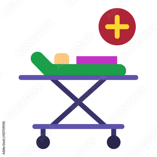 Vector Design Hospital Gurney Icon Style