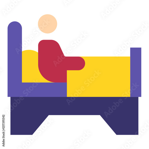 Vector Design Hospital Bedside Icon Style