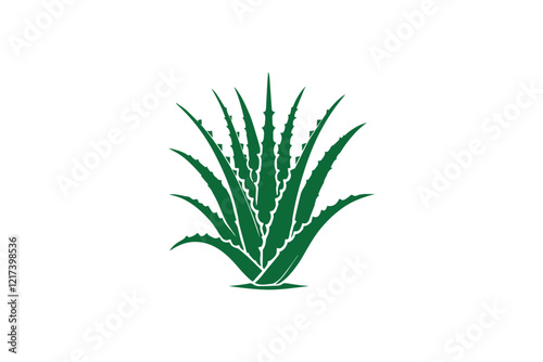  black and white simple aloe vera vector silhouette 