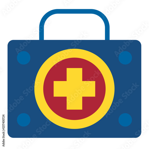 Vector Design Emergency Kit Bag Icon Style
