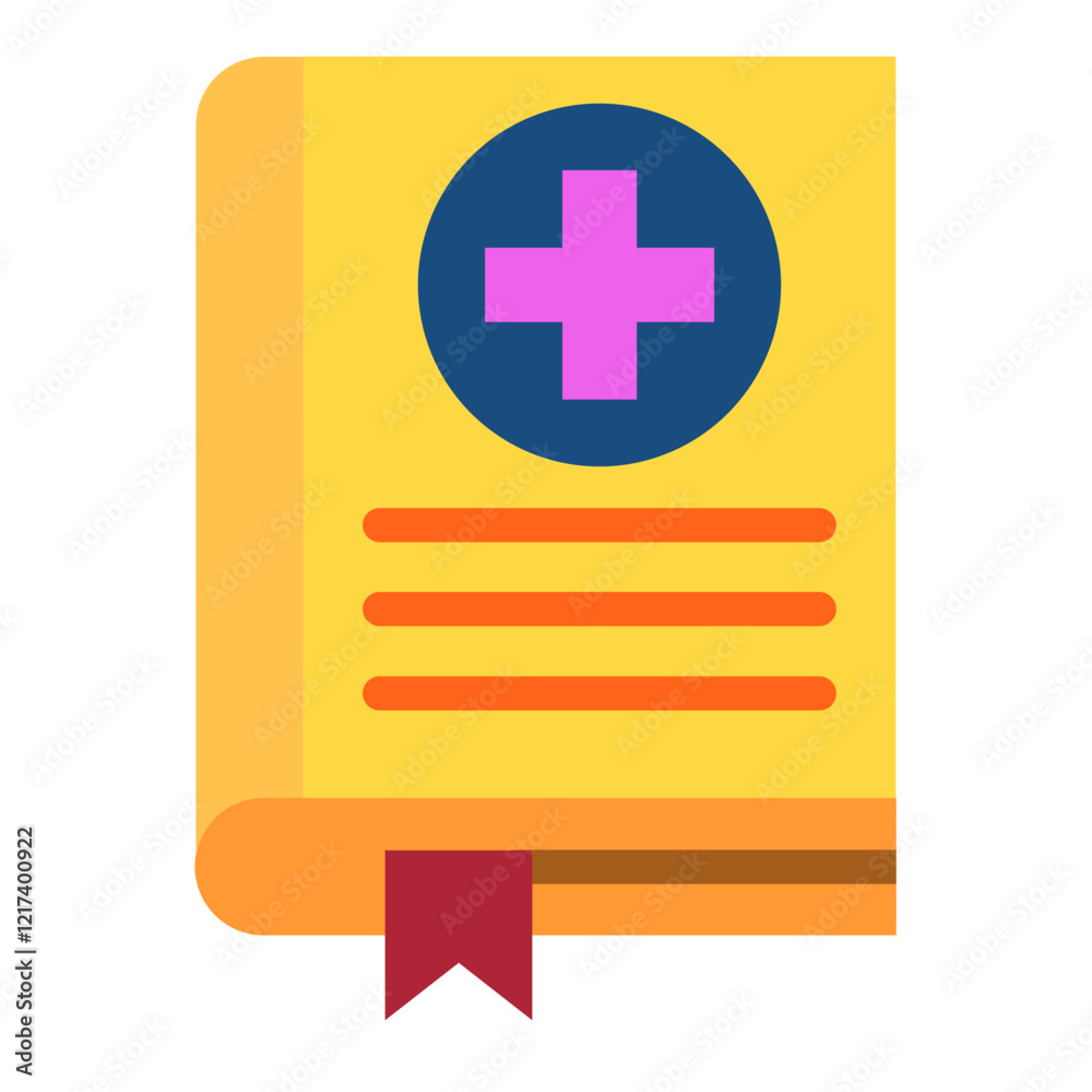 Obraz premium Vector Design Medical History Book Icon Style