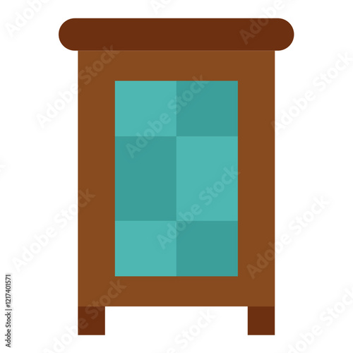 Vector Design Curio Cabinet Icon Style