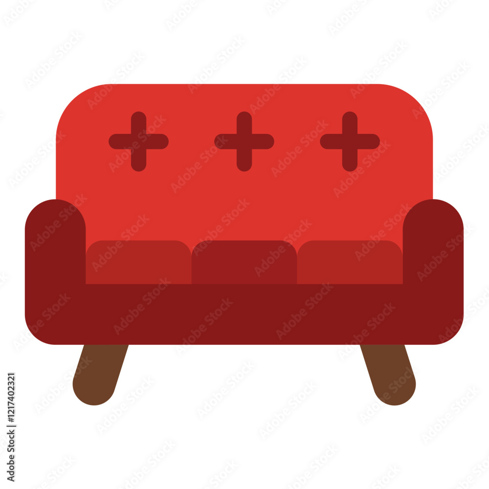 Fototapeta premium Vector Design Tuxedo Sofa Icon Style