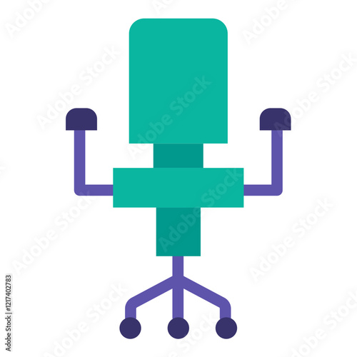 Vector Design Caster Chair Icon Style