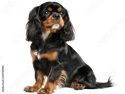 Isolated Cavalier King Charles Spaniel Puppy