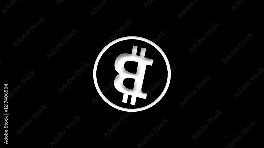 Bitcoin symbol spinning slowly Bitcoin symbol spinning slowly