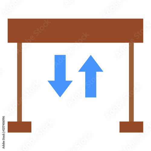 Vector Design Adjustable Desk Icon Style