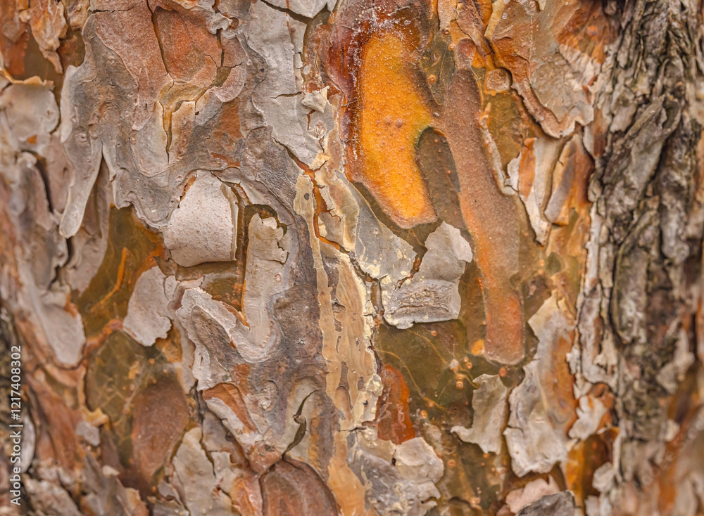 The Bark Of Evergreen Tree The Bark Of Evergreen Tree