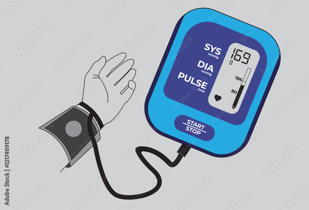 blood pressure monitor, A vector illustration in animation style showcasing a portable blood pressure monitor, highlighting its role in health care and medical applications, presented in stunning. blood pressure monitor, A vector illustration in animation style showcasing a portable blood pressure monitor, highlighting its role in health care and medical applications, presented in stunning.
