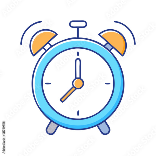 alarm clock icon, alarm clock vector illustration-simple illustration of alarm clock, perfect for alarm clock logos and icons