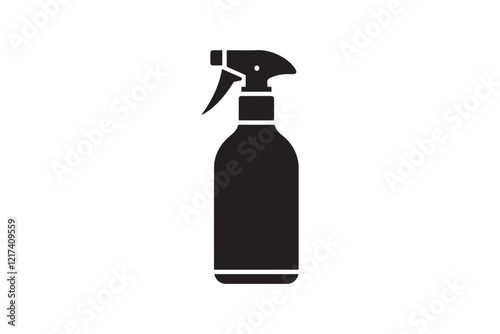  black and white simple spray bottle vector silhouette 