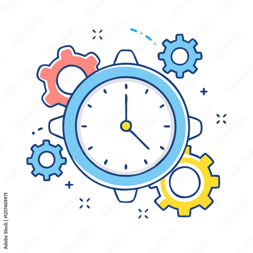 clock with gears icon, clock with gears vector illustration-simple illustration of clock with gears, perfect for clock with gears logos and icons clock with gears icon, clock with gears vector illustration-simple illustration of clock with gears, perfect for clock with gears logos and icons