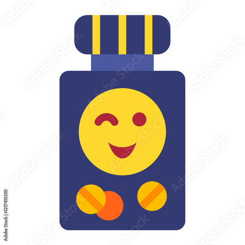 Vector Design Ecstasy Icon Style