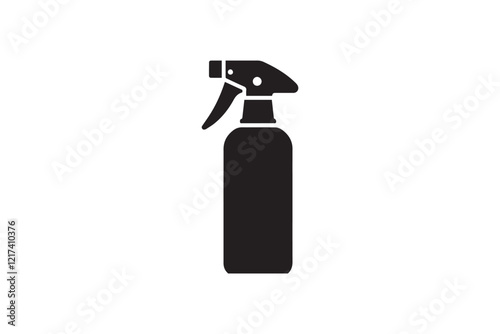 black and white simple spray bottle vector silhouette 