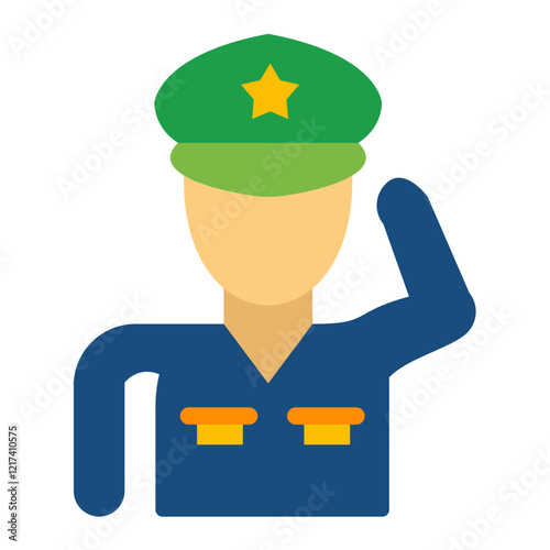 Vector Design Salute Icon Style