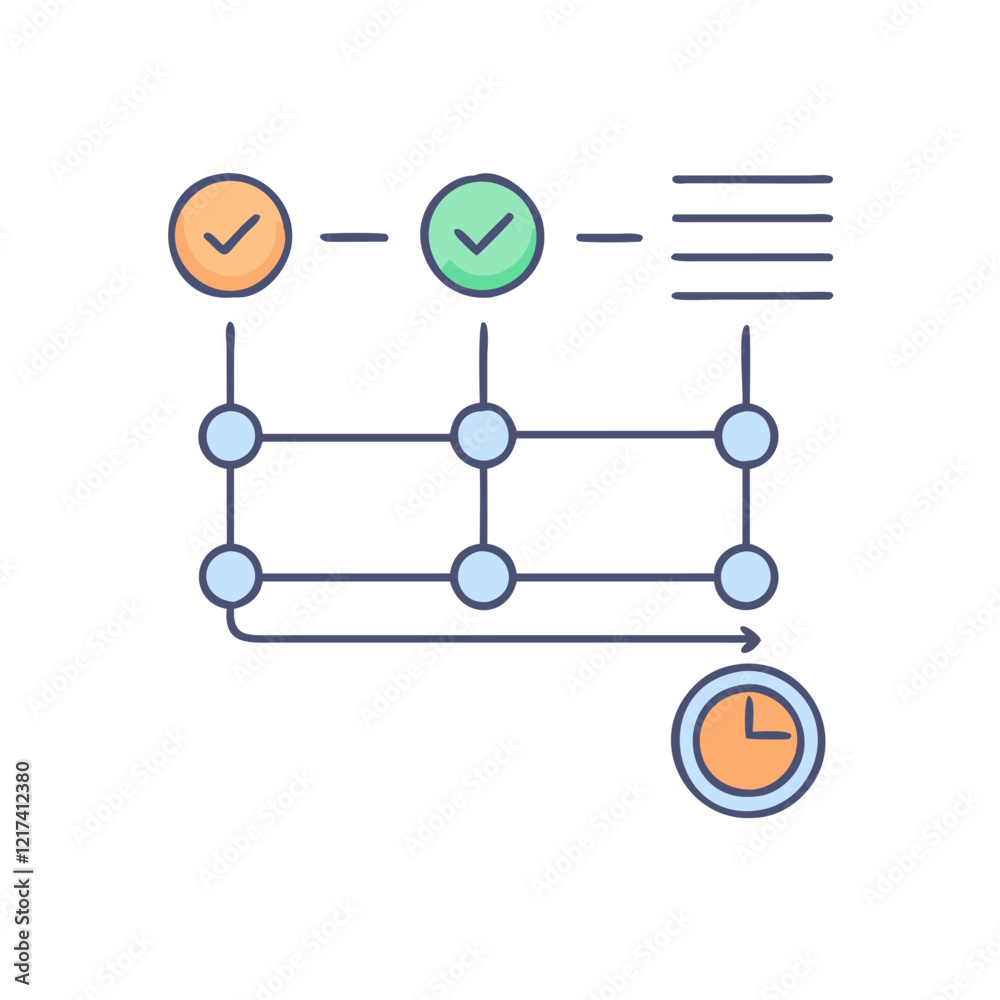 timeline icon, timeline vector illustration-simple illustration of timeline, perfect for timeline logos and icons