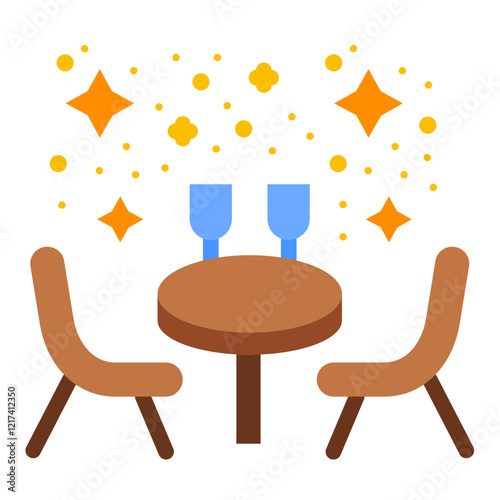 Vector Design Sparkling Soiree Icon Style