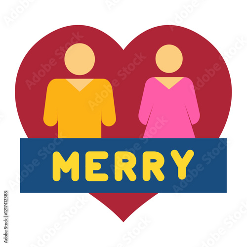 Vector Design Merry Mingle Icon Style