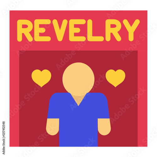 Vector Design Rapturous Revelry Icon Style